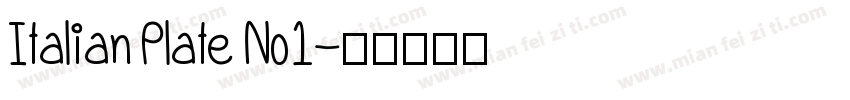 Italian Plate No1字体转换